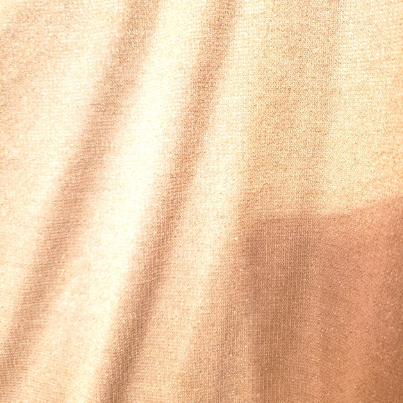 Off the shoulder, cream with gold metallic thread sweater. - Picture 7 of 7